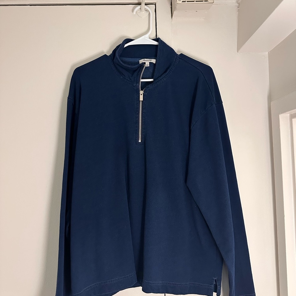 Madewell Navy Blue Quarterzip